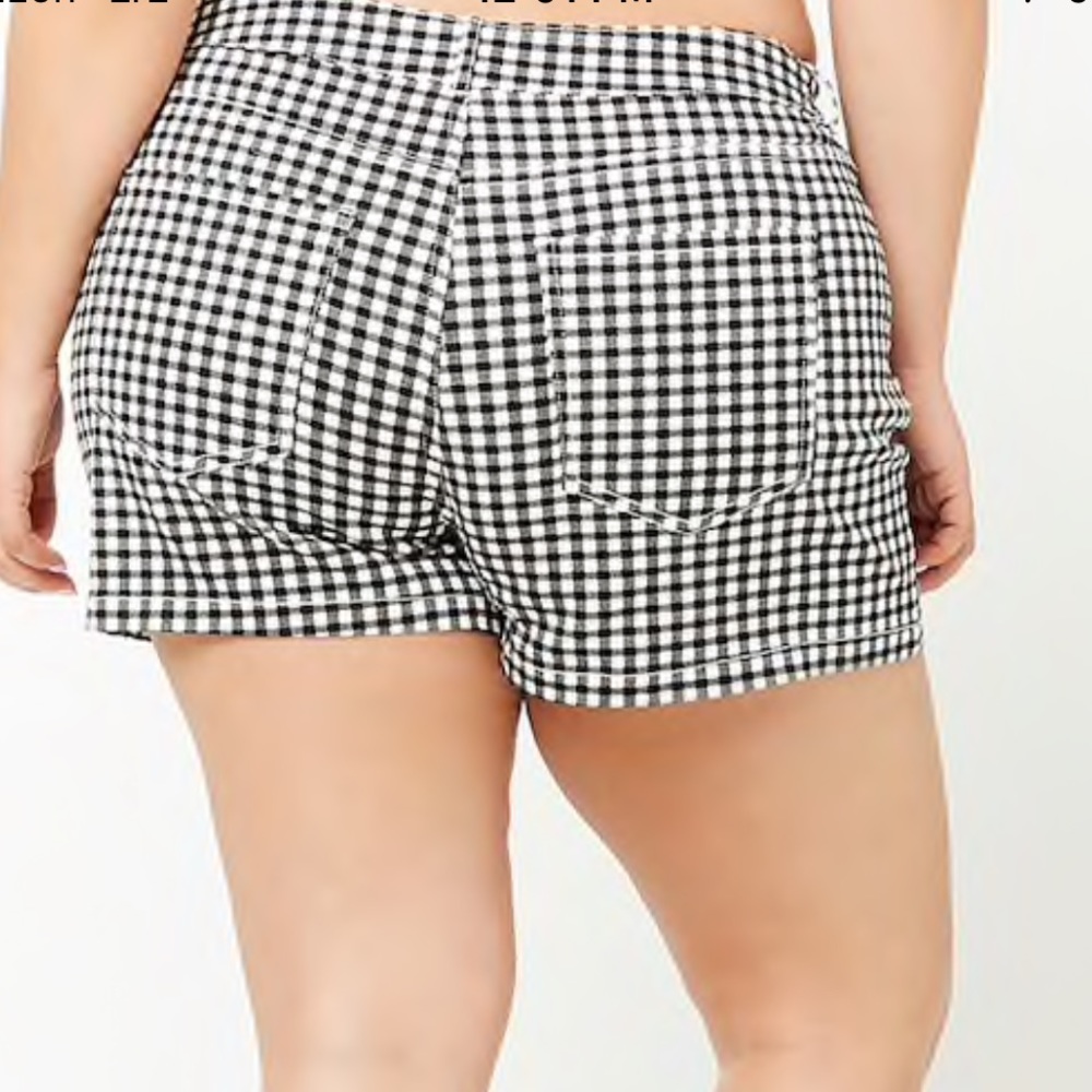 Forever 21 NWOT Plus Size Retro Rockabilly Gingham‎ Shorts size 20
